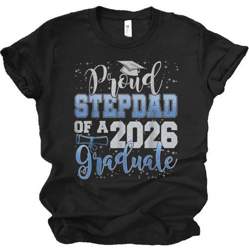 Proud Stepdad Of Senior 2026 Class Of 2026 Graduation Unisex Jersey T-Shirt - Best Gift Smart