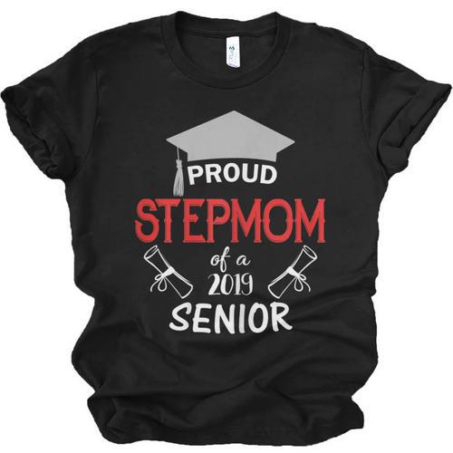 Proud Stepmom Of a 2019 Senior Graduation Family Unisex Jersey T-Shirt - Best Gift Smart