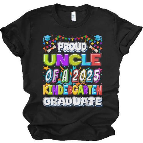 Proud UNCLE Of a 2025 Kindergarten Graduate Graduation Unisex Jersey T-Shirt - Best Gift Smart