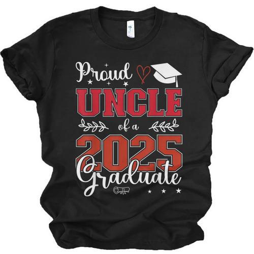 Proud Uncle Of a Class Of 2025 Graduate For Graduation Unisex Jersey T-Shirt - Best Gift Smart