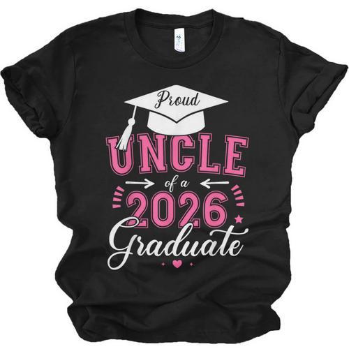 Proud Uncle Of a Class Of 2026 Graduate For Graduation Unisex Jersey T-Shirt - Best Gift Smart