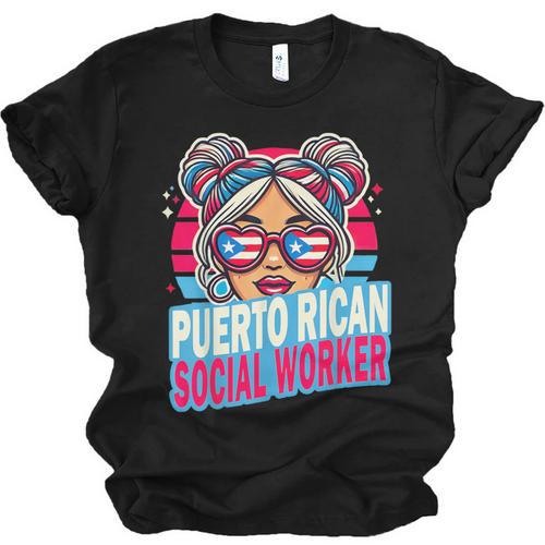 Puerto Rican Latina Social Worker MSW Masters Graduation Unisex Jersey T-Shirt - Best Gift Smart