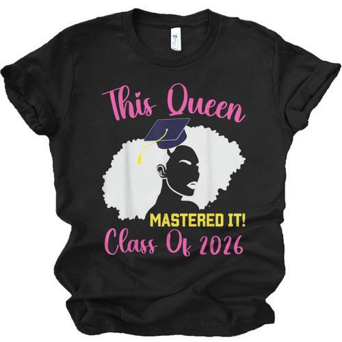 This Queen Mastered It Masters Graduation Class Of 2026 Unisex Jersey T-Shirt - Best Gift Smart