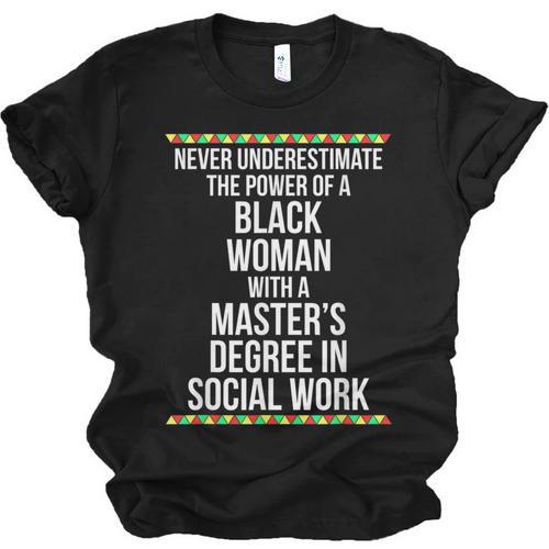 Queen MSW Social Work Masters Graduation Unisex Jersey T-Shirt - Best Gift Smart