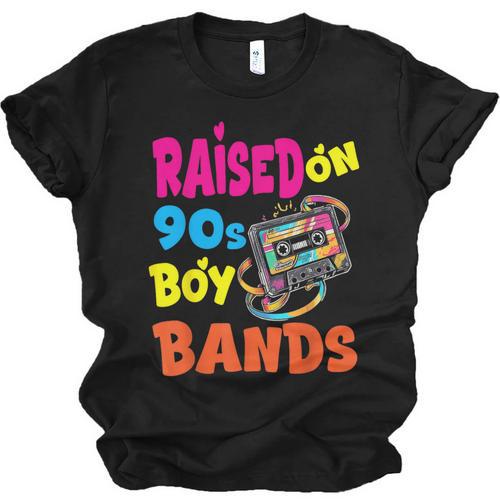 Raised On 90s Boy Bands Nostalgia Love Women Men Unisex Jersey T-Shirt - Figerry