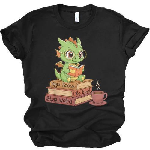 Read Books Be Kind Stay Weird Reading Bookworm Reader Unisex Jersey T-Shirt - Bookorys
