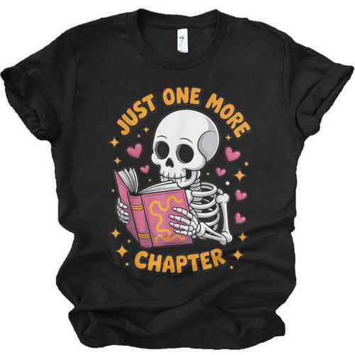 Read Books Lover Bookworm Cute Reading Just One More Chapter Unisex Jersey T-Shirt - Bookorys CA