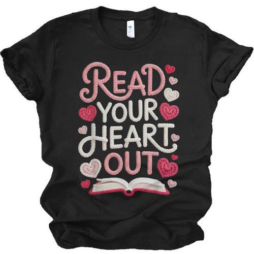 Read Your Cute Heart Out Teacher Librarian Love Reading Book Unisex Jersey T-Shirt - Bookorys