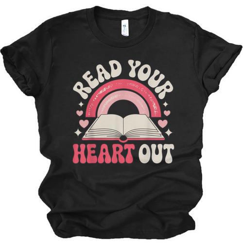 Read Your Heart Out Book Lover Fun Reading Time Unisex Jersey T-Shirt - Bookorys UK