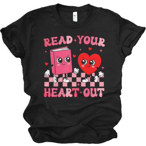 Read Your Heart Out Cute Reading Book Lover Unisex Jersey T-Shirt - Bookorys DE