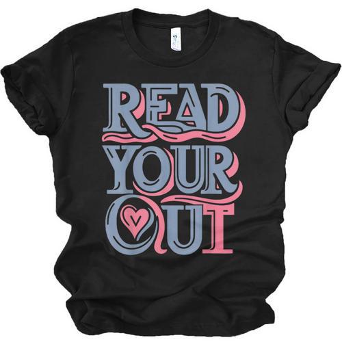 Read Your Heart Out Cute Teacher Reading Book Love Bookworm Unisex Jersey T-Shirt - Bookorys DE