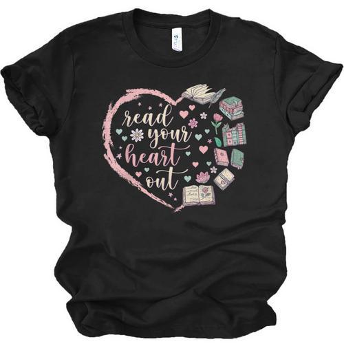 Read Your Heart Out Valentines Teacher Reading Book Lover Unisex Jersey T-Shirt - Bookorys