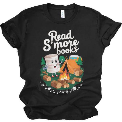 Read S'More Books Around Campfire National Book Week Unisex Jersey T-Shirt - Bookorys