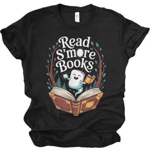 Read S'More Books Camping Outdoors Travel Campfire Unisex Jersey T-Shirt - Bookorys