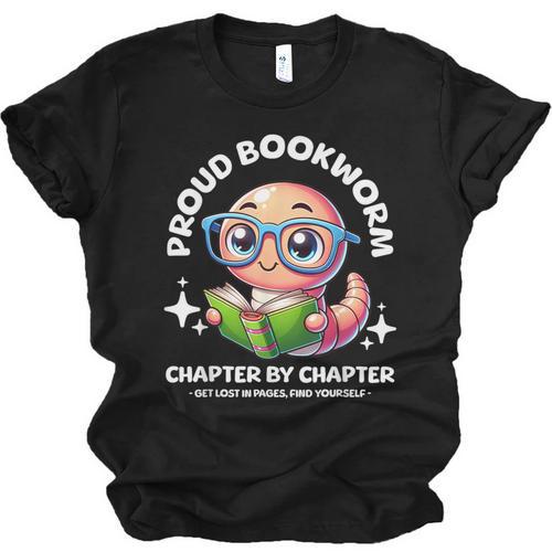 Reading Book Lovers Glasses Cartoon Worm Books Cute Bookworm Unisex Jersey T-Shirt - Bookorys