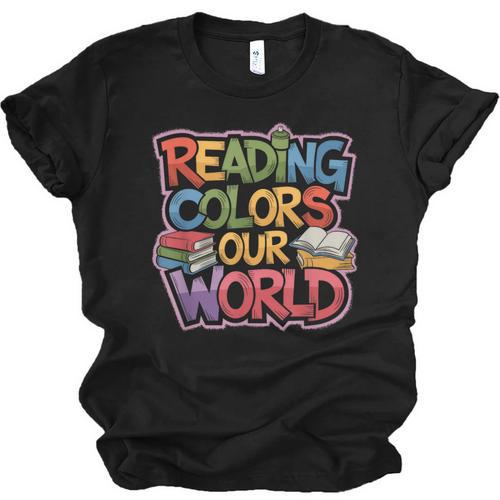 Reading Colors Our World Books Lover Unisex Jersey T-Shirt - Bookorys DE