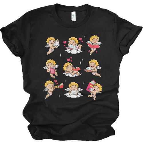 Reading Cupids Books Valentine's Day Teachers Book Lovers Unisex Jersey T-Shirt - Bookorys