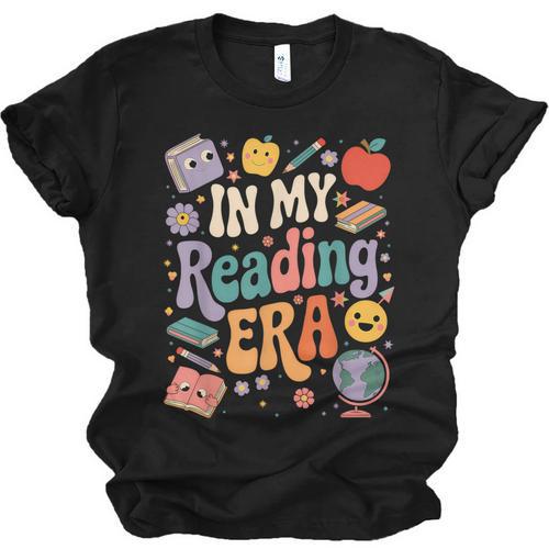 In My Reading Era Books Lovers Men Women Kids Unisex Jersey T-Shirt - Bookorys AU