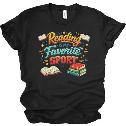 Reading Is My Favorite Sport Book Lover Unisex Jersey T-Shirt - Bookorys