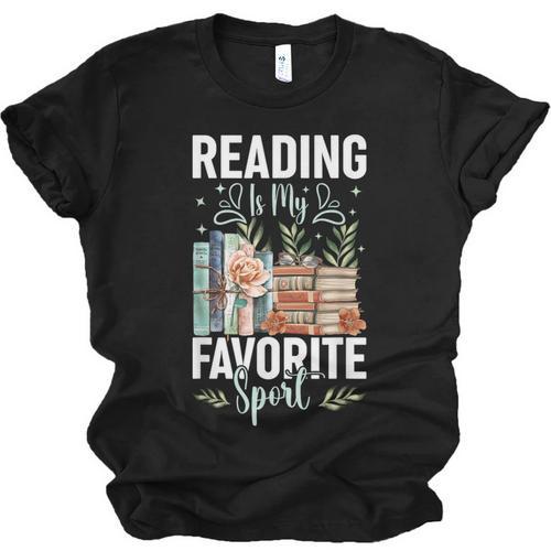 Reading Is My Favorite Sport Bookworm Unisex Jersey T-Shirt - Bookorys CA