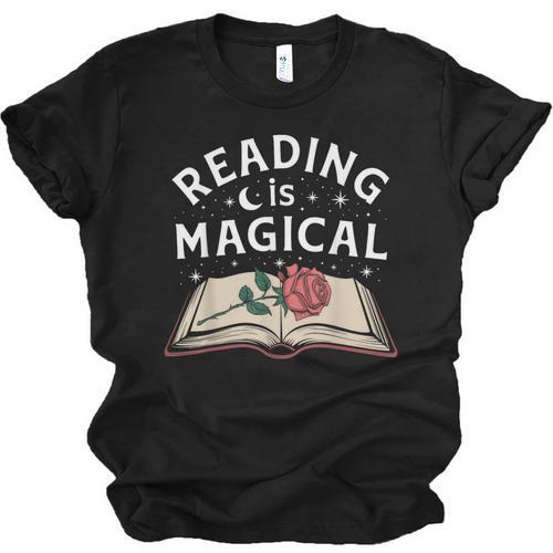 Reading Is Magical Book Lover Bookworm Librarian Library Day Unisex Jersey T-Shirt - Bookorys AU