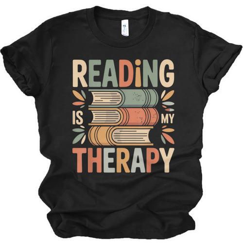 Reading Is My Therapy Book Lover Unisex Jersey T-Shirt - Bookorys