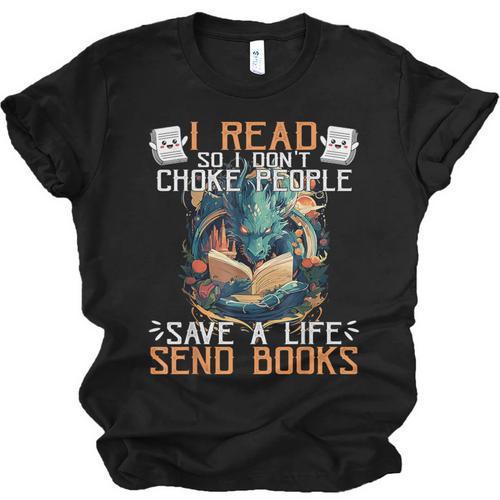 Reading Readers I Read Send Books Dragon Bookworm Tee Unisex Jersey T-Shirt - Bookorys