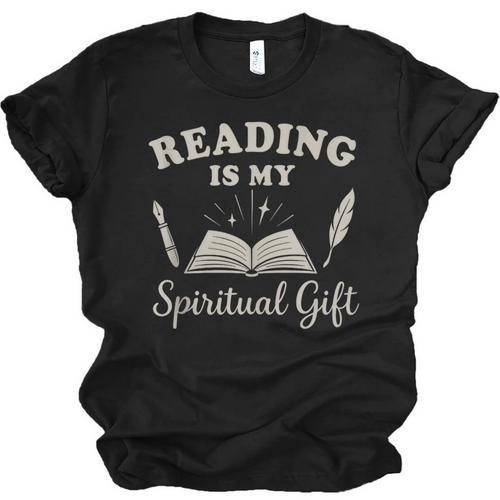 Reading Is My Spiritual Present Book Lover Reader Unisex Jersey T-Shirt - Bookorys UK