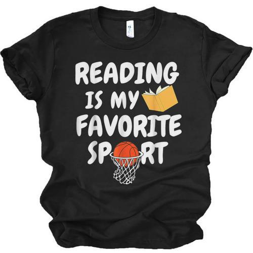 Reading Is My Tee Favorite Sport Basketball World Book Day Unisex Jersey T-Shirt - Bookorys CA