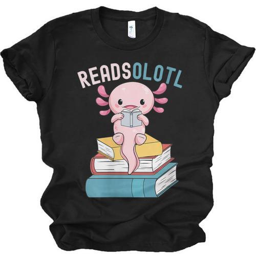 Reads Alotl Shirt Kids Readsolotl Read Axolotl Shirt Books Unisex Jersey T-Shirt - Bookorys UK
