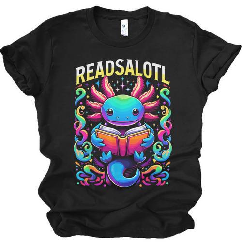 Readsalotl Axolotl Book Lovers Axolotls Unisex Jersey T-Shirt - Bookorys