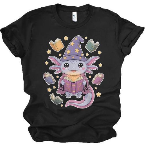 ReadsALOTL Cute Axolotl Book Lover Unisex Jersey T-Shirt - Bookorys DE