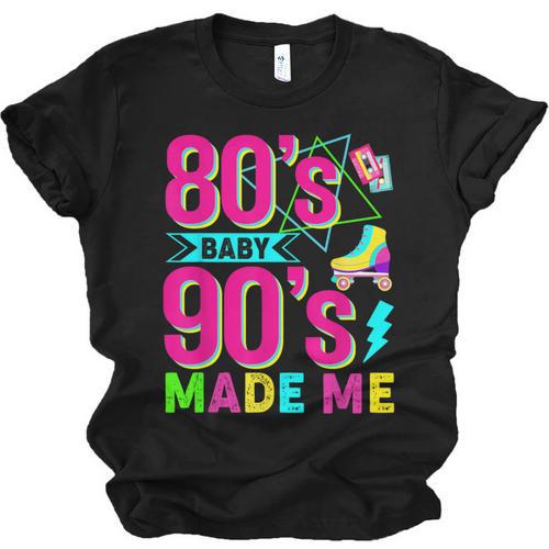 Retro 1980s 80's Baby 1990s 90's Made Me Nostalgia Vibes Unisex Jersey T-Shirt - Figerry