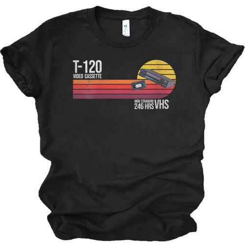 Retro 80's 90's Music Nostalgia Video Cassette Tape VHS Unisex Jersey T-Shirt - Figerry