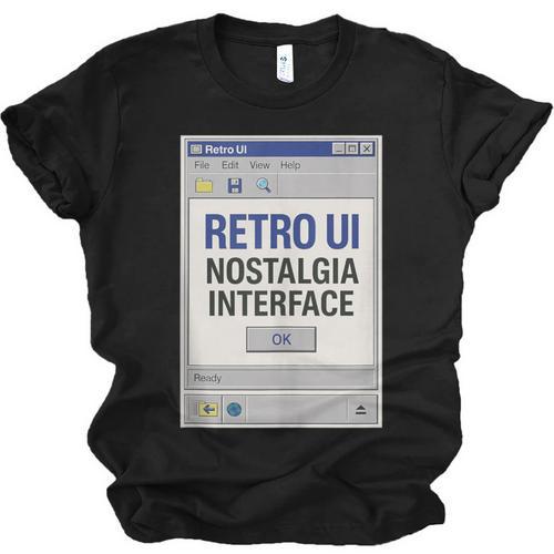 Retro Computer Dialog Box 90s Desktop Interface Nostalgia Unisex Jersey T-Shirt - Figerry