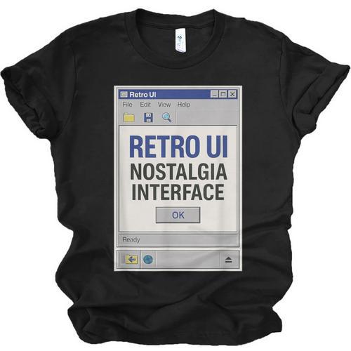 Retro Computer Dialog Box 90s Desktop Interface Nostalgia Unisex Jersey T-Shirt - Figerry