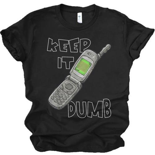 Retro Dumb Flip Phone Vintage 90s Y2K Tech Nostalgia Unisex Jersey T-Shirt - Figerry