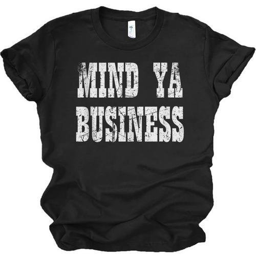 Retro Mind Ya Business Vintage Love Privacy Introvert Unisex Jersey T-Shirt - Raresse