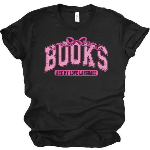 Retro Pink Coquette Bow Valentine Book Lover Varsity Unisex Jersey T-Shirt - Bookorys