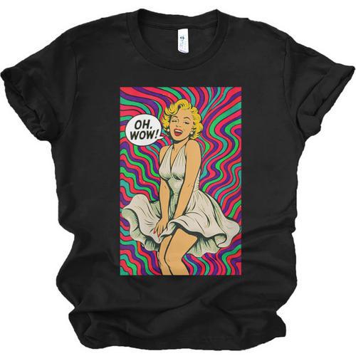 Retro Pop Art Vintage Style Blonde Psychedelic 50s Nostalgia Unisex Jersey T-Shirt - Figerry