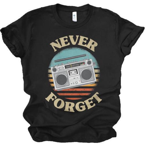 Retro Radio Never Forget Nostalgia Vintage Unisex Jersey T-Shirt - Figerry