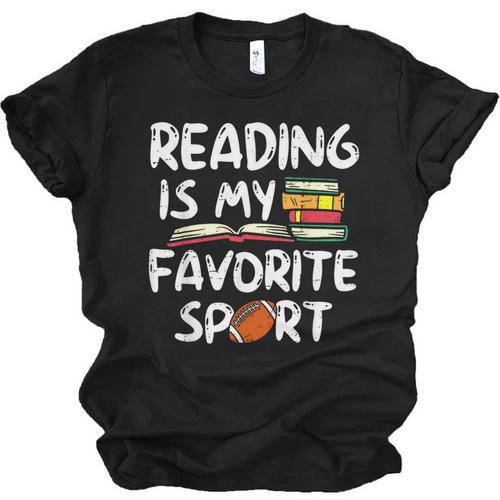 Retro Reading Is My Favorite Sport Football World Book Day Unisex Jersey T-Shirt - Bookorys DE
