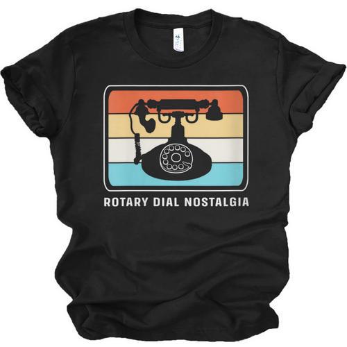 Retro Rotary Dial Nostalgia Dial Phone Unisex Jersey T-Shirt - Figerry