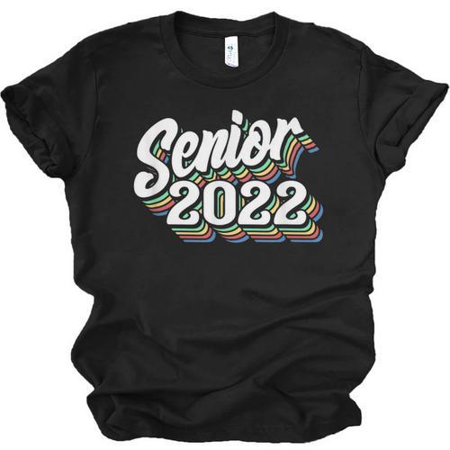 Retro Senior Class Of 2022 Men Women Graduation 90's Grad Unisex Jersey T-Shirt - Best Gift Smart