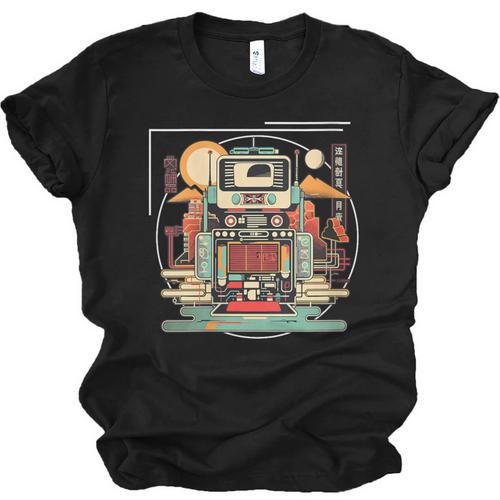 Retro Tech Stack 80s 90s Nostalgia Analog Devices Unisex Jersey T-Shirt - Figerry