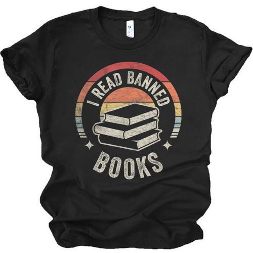 Retro Vintage Banned Books Shirt I Read Banned Books Unisex Jersey T-Shirt - Bookorys UK