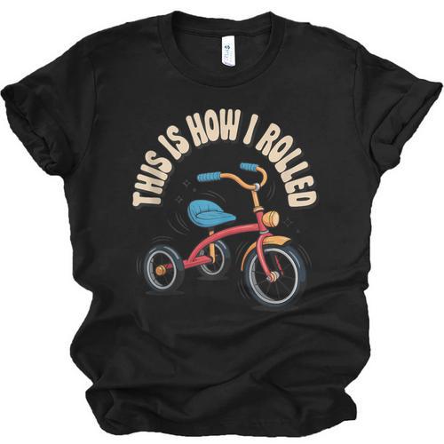 This How I Rolled Retro Tricycle 80s 90s Kid Nostalgia Unisex Jersey T-Shirt - Figerry
