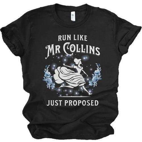 Run Like Mr Collins Just Proposed Books And Running Unisex Jersey T-Shirt - Bookorys