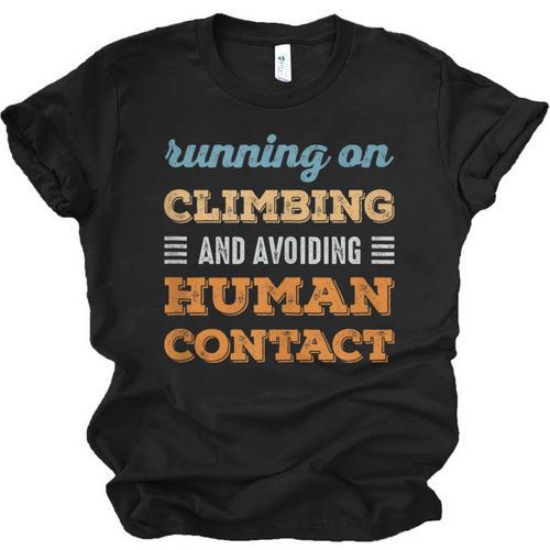 Running On Climbing Social Introvert Humor Vintage Unisex Jersey T-Shirt - Raresse