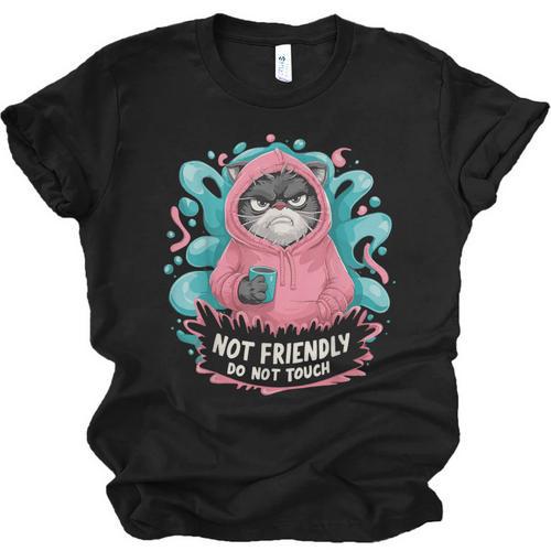 Sarcastic Loner Introvert Clothing Not Friendly Do Not Touch Small Unisex Jersey T-Shirt - Raresse